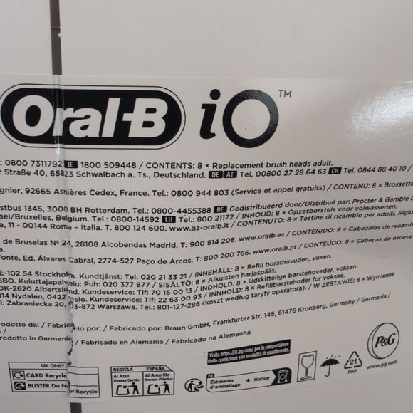 Lot of 8 Oral-B iO Ultimate Clean Replacement Electric Toothbrush Heads  OEM - Picture 3 of 6